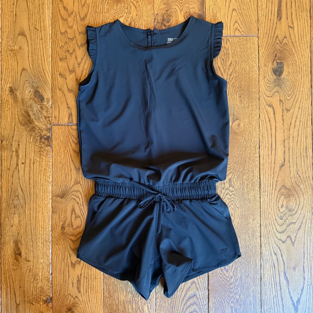Albion Women’s Black Sleeveless Romper, Size XS